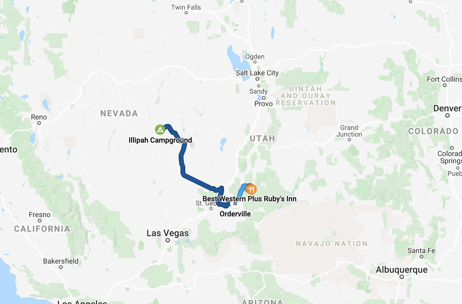 Day 2 route map