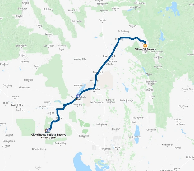 Day 6 route map