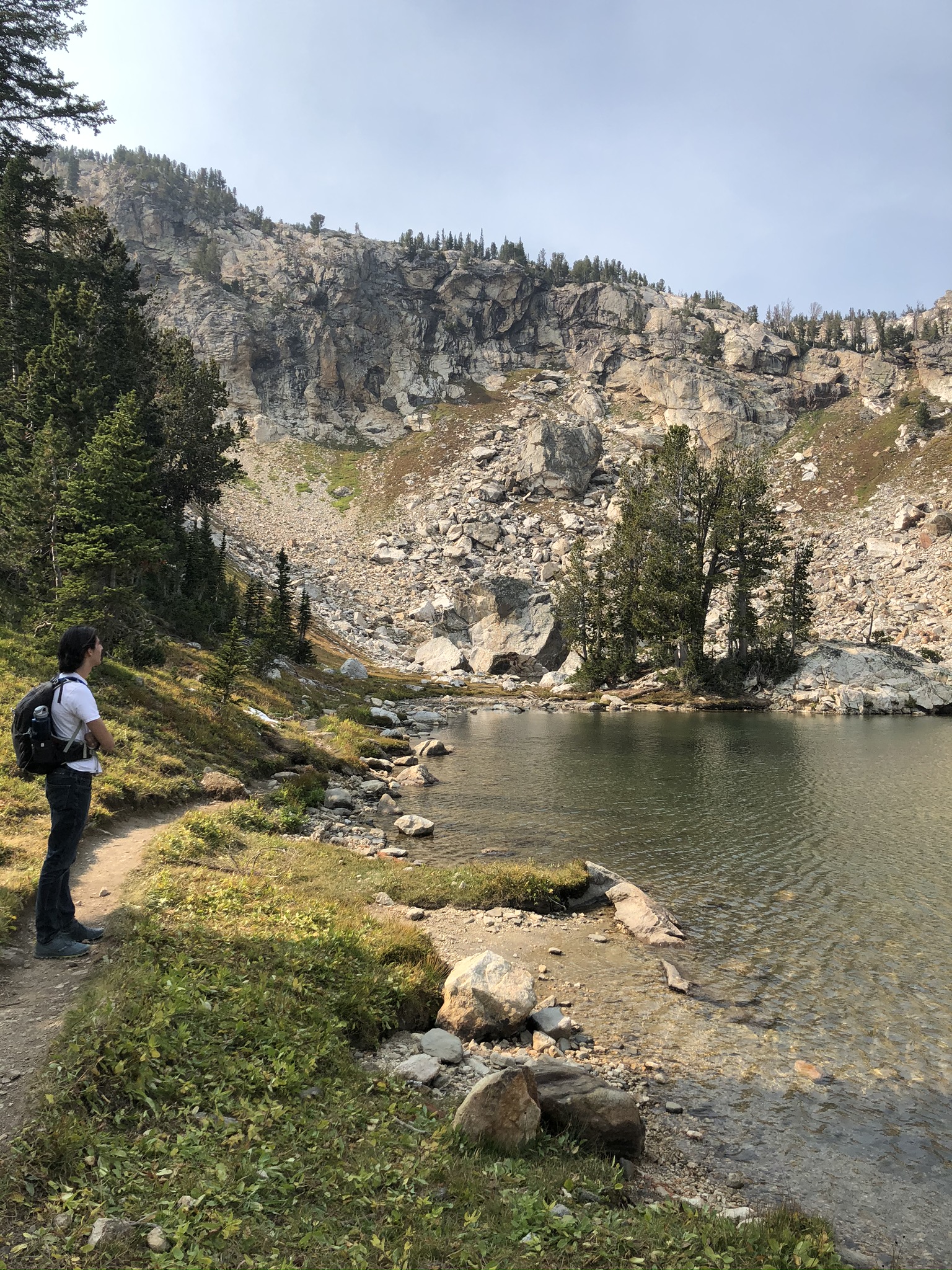Alpine lake at the top