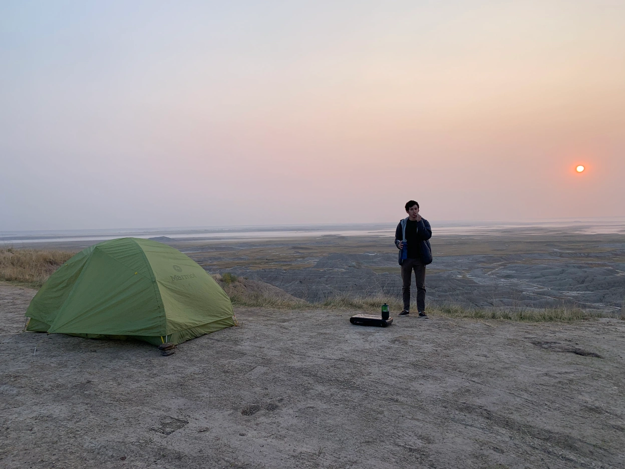 Badlands campsite